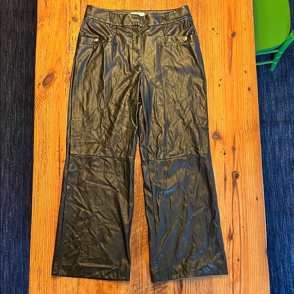 Derek Lam Straight Leg Leather Pants - Picture 9 of 14